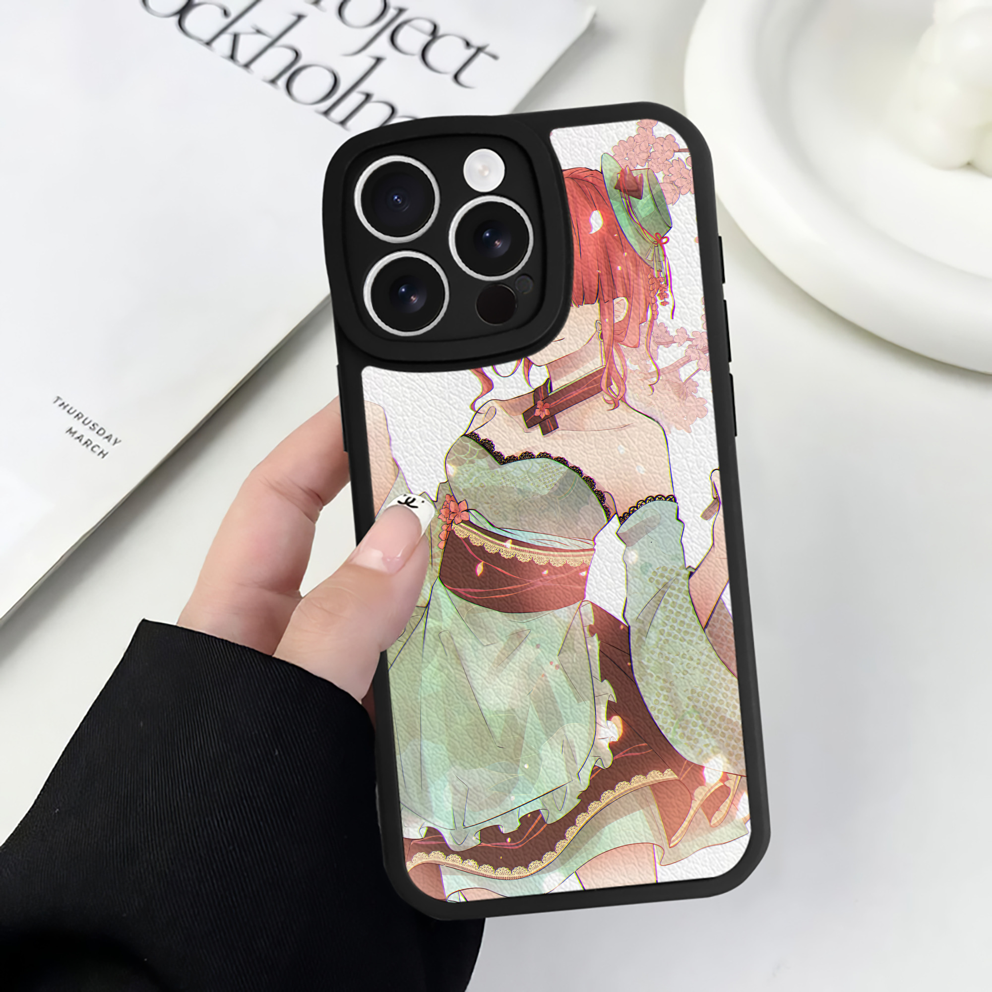 （画像用） 文豪ストレイドッグス Bungo Stray Dogs 【iPhone 16シリーズ対応】シリコンスマホケース（レザー調） 材質：シリコン